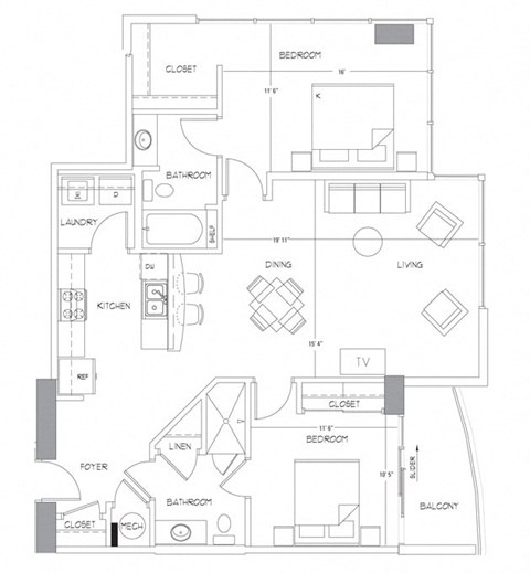 Floorplan at Glass House by Windsor